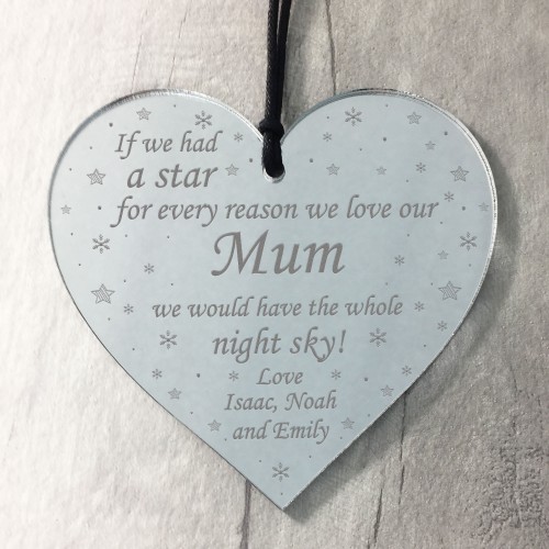 Personalised Gift For Mum Mummy Heart Gift For Her Birthday Xmas