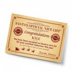 Personalised Official Nice List Ceritificate From Santa Novelty 