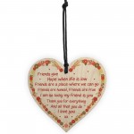 Thank You Best Friend Gift Wood Heart Friendship Sign