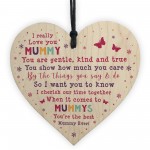 Mummy Gift Wood Heart Mummy Birthday Christmas Gift Unicorn Sign