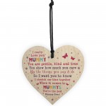 Mummy Gift Wood Heart Mummy Birthday Christmas Gift Unicorn Sign