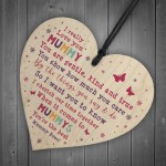 Mummy Gift Wood Heart Mummy Birthday Christmas Gift Unicorn Sign