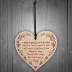 True Friend Plaque Friendship Gift Best Friend Sign Wooden Heart