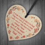 True Friend Plaque Friendship Gift Best Friend Sign Wooden Heart