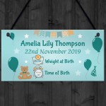 Personalised Newborn Baby Birth Details New Baby Christening