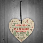 Thank You Gift For Teacher Wood Heart Christmas Gift For Teacher