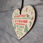 Thank You Gift For Teacher Wood Heart Christmas Gift For Teacher