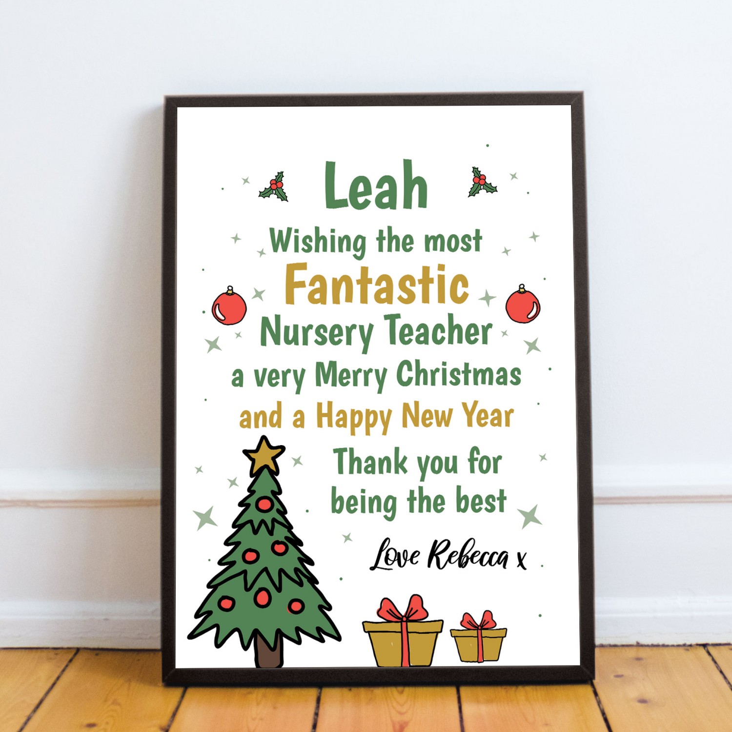 nursery teacher christmas gift ideas