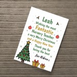 Personalised Nursery Pre School Teacher Christmas Gift Print