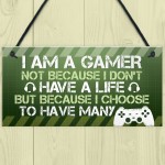 Funny Gamer Gifts Novelty Gaming Sign For Boys Bedroom Gifts