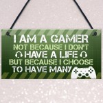 Funny Gamer Gifts Novelty Gaming Sign For Boys Bedroom Gifts