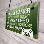 Funny Gamer Gifts Novelty Gaming Sign For Boys Bedroom Gifts