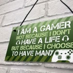 Gaming Sign Novelty Gamer Gift For Son Brother Boys Bedroom