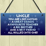 Novelty UNCLE Gift Christmas Present Idea For Uncle Hanging Sign