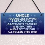 Novelty UNCLE Gift Christmas Present Idea For Uncle Hanging Sign