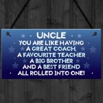 Novelty UNCLE Gift Christmas Present Idea For Uncle Hanging Sign