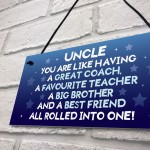 Novelty UNCLE Gift Christmas Present Idea For Uncle Hanging Sign