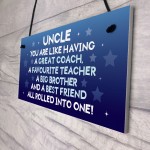 Novelty UNCLE Gift Christmas Present Idea For Uncle Hanging Sign