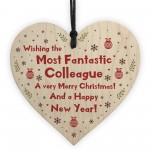 Christmas Gift For Colleagues Novelty Friendship Gift Wood Heart