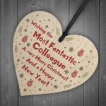 Christmas Gift For Colleagues Novelty Friendship Gift Wood Heart