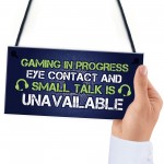 GAMING IN PROGRESS Novelty Gaming Sign Christmas Gamer Gift