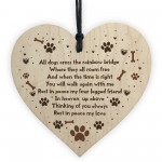 Handmade Pet Memorial Plaque For Dog Wood Heart Memorial Bauble