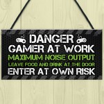 Funny Gaming Warning Sign Novelty Gaming Gifts For Boys Gamer