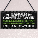 Funny Gaming Warning Sign Novelty Gaming Gifts For Boys Gamer