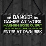 Funny Gaming Warning Sign Novelty Gaming Gifts For Boys Gamer