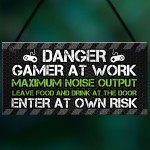 Funny Gaming Warning Sign Novelty Gaming Gifts For Boys Gamer