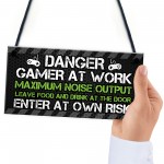 Funny Gaming Warning Sign Novelty Gaming Gifts For Boys Gamer