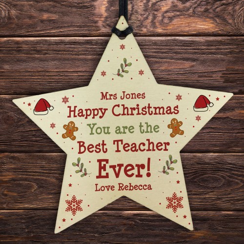 Best Teacher Gift Wood Heart Handmade Christmas Gift For Teacher