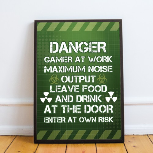 Funny Gaming Sign For Boys Bedroom Games Room Man Cave Gift