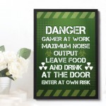 Funny Gaming Sign For Boys Bedroom Games Room Man Cave Gift