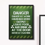 Funny Gaming Sign For Boys Bedroom Games Room Man Cave Gift