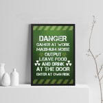 Funny Gaming Sign For Boys Bedroom Games Room Man Cave Gift