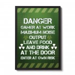 Funny Gaming Sign For Boys Bedroom Games Room Man Cave Gift