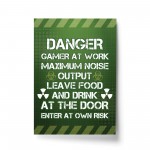 Funny Gaming Sign For Boys Bedroom Games Room Man Cave Print