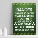 Funny Gaming Sign For Boys Bedroom Games Room Man Cave Print