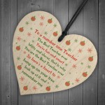 Teacher Gift Wooden Heart Number One Teacher Assistant Thank You