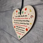 Just A Little Thank You Wood Heart Gift For Teacher Leaving