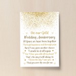 50th Wedding Anniversary Gift Print Special Gift For Husband