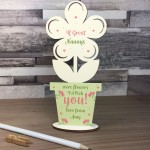 Personalised Wood Flower Birthday Christmas Gift For Great Nanny