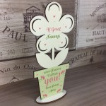 Personalised Wood Flower Birthday Christmas Gift For Great Nanny