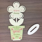 Personalised Wood Flower Birthday Christmas Gift For Great Nanny