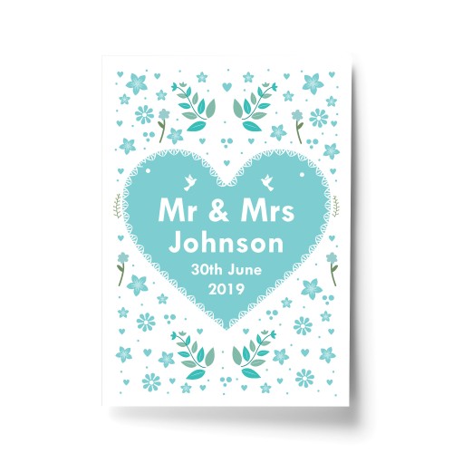 Wedding Gift Personalised Mr And Mrs Gift Print Wedding Keepsake