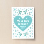 Wedding Gift Personalised Mr And Mrs Gift Print Wedding Keepsake