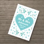 Wedding Gift Personalised Mr And Mrs Gift Print Wedding Keepsake