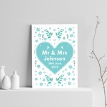 Wedding Gift Personalised Mr And Mrs Gift Print Wedding Keepsake