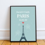 Personalised Paris Framed Print Holiday Reveal Keepsake